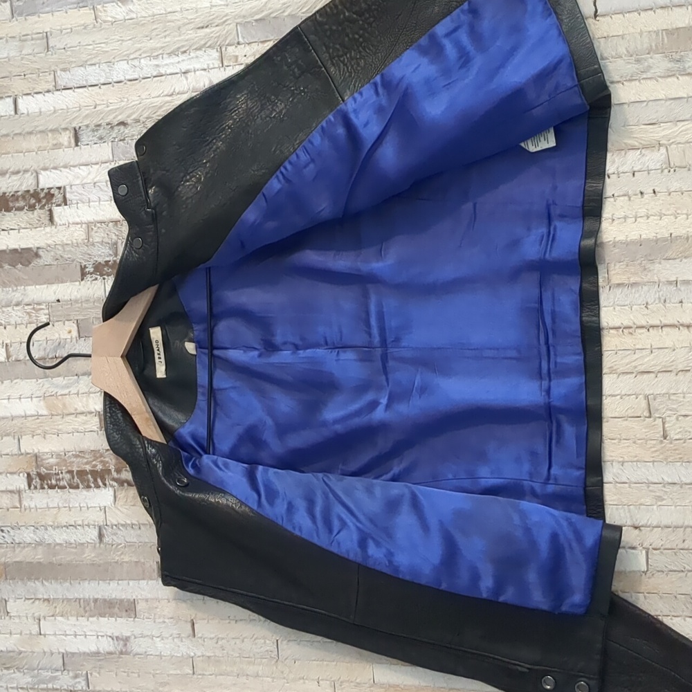 J Brand 100% Lamb Leather Biker Jacket - Picture 7 of 10